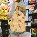 Cute Backpack Fashion Nylon Fruit Print Backpack Women's Large Capacity Sch