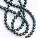 6mm Green Goldstone Round Loose Beads 14 inch