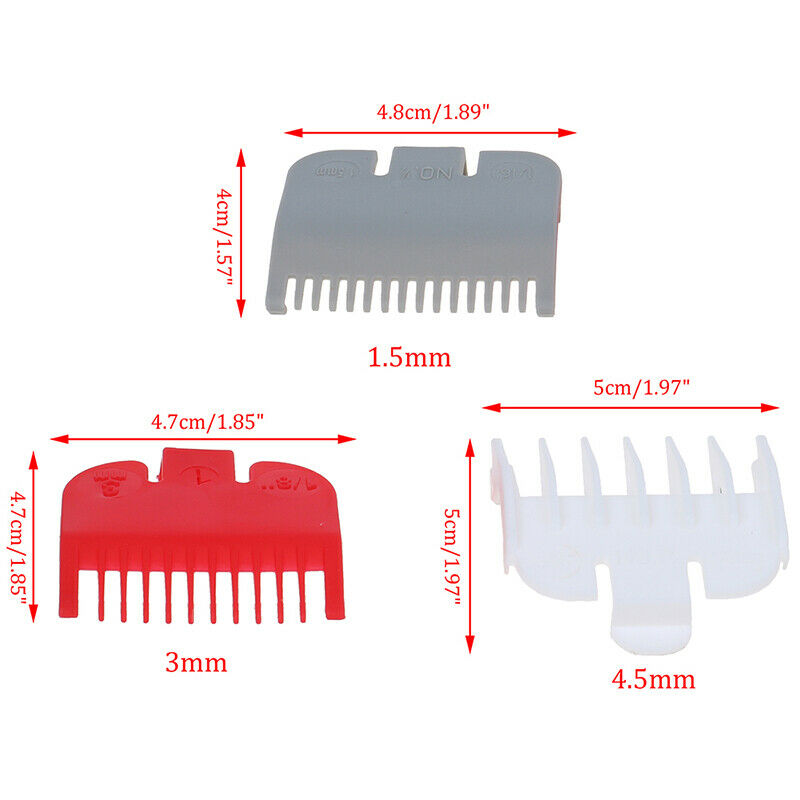 3Pcs Hair Clipper Limit Comb Cutting Guide Barber Replacement Hair Trimmer T Gw