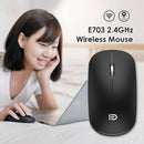 E703 Wireless Mouse Metal Scroll Wheel 2.4GHz USB Receiver Computer Mice
