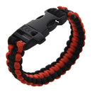 Paracord Parachute Cord Bracelets Buckle Survival Camping Black+Red