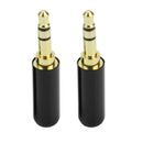 2 Pcs Stereo Audio 3 Pole 3.5mm Jack Plug Headphones Earphones Connector A VBH