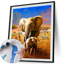 Painting By Numbers Kit DIY Animals Elephant Canvas Oil Art Picture Craft