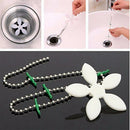 10pcs Hair Catcher Bathtub Chain Cleaner Clog Remover Strainer Sink Shower Drain