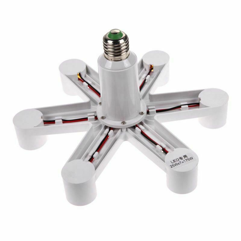 1 To 7 e27 Lamp Holder E27 Socket Base LED Lamp Light Socket Base Bulb Spli I8M4