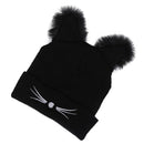 Womens Winter Knitted Beanie Hat Ski Hat Slouch Cap Warm Cute Cat Ears