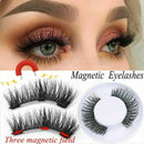 New 4 Pcs Magnetic Eyelashes Reusable Magnet False Thick Eye Lashes Extension