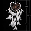 Heart Dream Catcher Hand Made Dream Catcher White Feather Home Wedding Deco X2O7