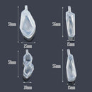 8 Pcs Clear Jewelry Silicone Molds And 5 Pcs Plastic Droppers, Jewelry Resi