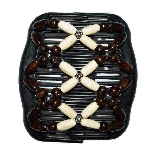 Handmade Magic Beads Double Hair Comb Stretchy Hair Combs Clips Elasticity W1R3