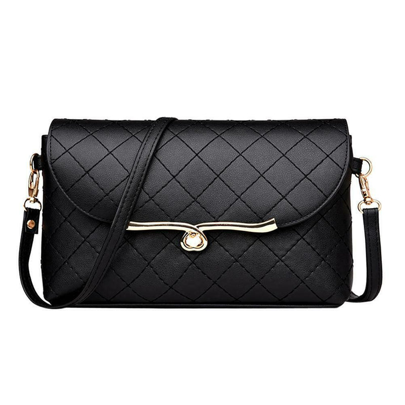 Elegant Diamond Lattice PU Handbags for Women Crossbody Shoulder Flap Bags A