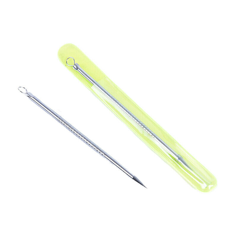 2 Pcs Beauty Blackhead Pimple Blemish Face Acne Comedone Remover Extractor T Gw