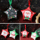 8pcs Party Candy Box Sugar Storage With Ribbon Star Shape Christmas Decoration