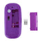 2.4GHz 1,000DPI Ultra-thin 3-Button Wireless Photoelectric Mouse (Purple)