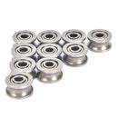 10pc U624ZZ U groove ball bearing guide pulley for rail track linear 4*1  3C