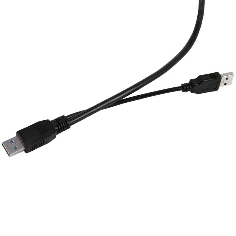 USB 3.0 A Male to Micro B Y Cable for Mobile Hard Drive HDD 60cm Long Black K9V5