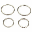 50X Split Keyring keychain Key Ring Loop Holder Clasps Keyfob Connector 25m O6C8
