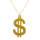 3x US Dollar Signs Glasses Ring Necklace Costume Big Daddy Pimp Fancy Dress