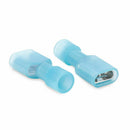 100Pcs Fully Insulated Blue Female Electrical Spade Crimp Connector Termin QKQ