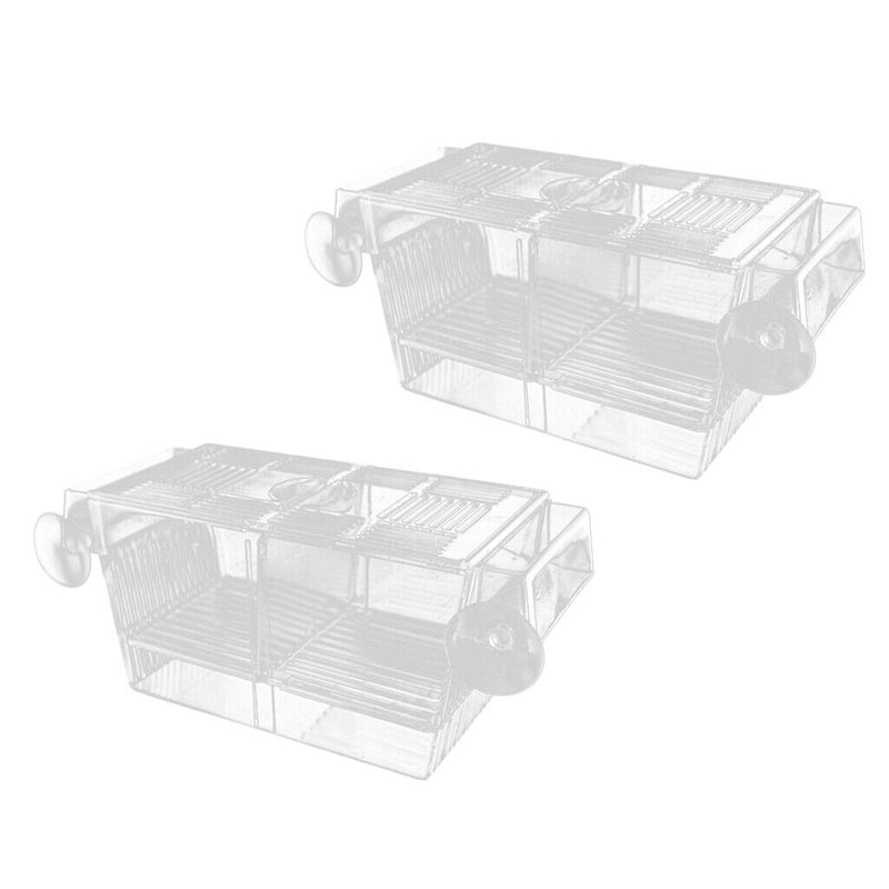 2 x Self-floating Fish Isolation Box Housing Injured or Aggressive Fry Fish