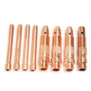 19Pcs Tig Welding Torch Nozzle Cups Collets Body Kit with Tungsten Electrod