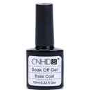 Soak Off UV LED Gel Nail Polish - Base and No Wipe Top Coat Kit Set 10ml