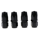 4PCs AN6 -6AN black straight tube fuel hose connec 3C