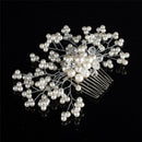 Flower Wedding Hair Pins Bridesmaid Crystal Diamante Pearls Bridal Clips GripsOZ