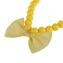 Pet Dog Cat Jewelry Acrylic Beads Necklace Bowknot Collars With Bells