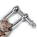 Paracord 550 Survival Bracelet with Stainless Steel U Shackle - Desert camo A7H8