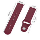 18mm Silicone Wrist Strap Watchband for Huawei Honor B5/S1/FIT (Wine Red)