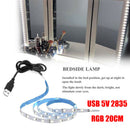 USB 5V 2835 12SMD 20CM RGB LED Strip Light Bar TV Back Lighting Kit Decoration