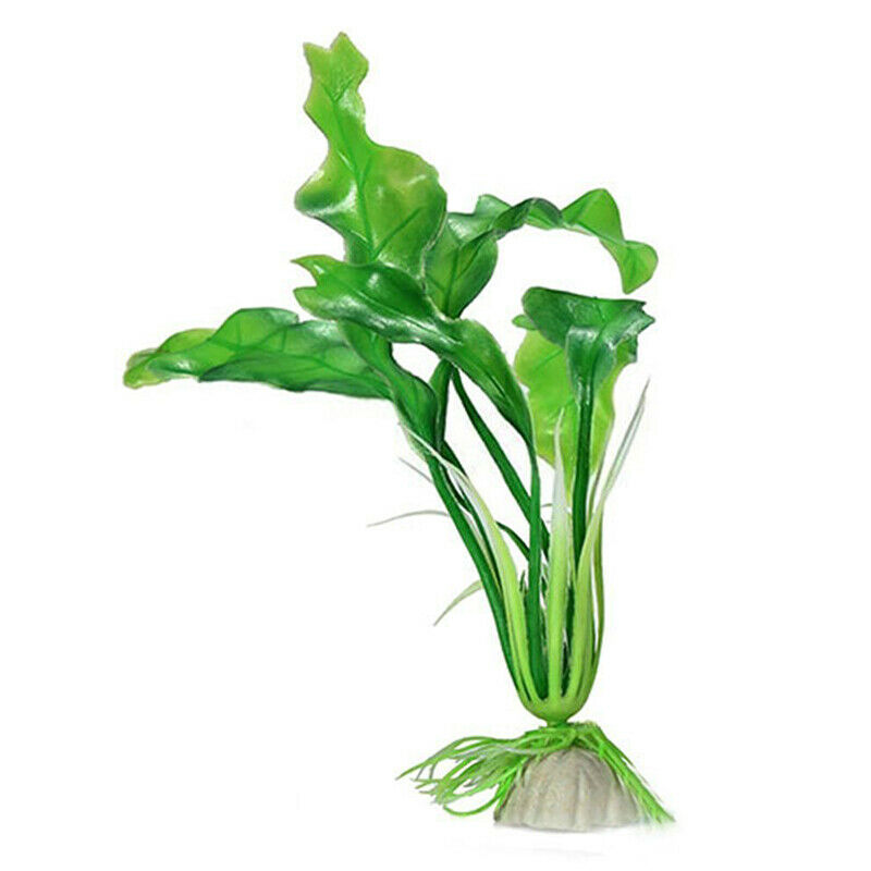 Aquarium Decoration Green artificial grass Plastic Fish Tank Ornament Water D6B1