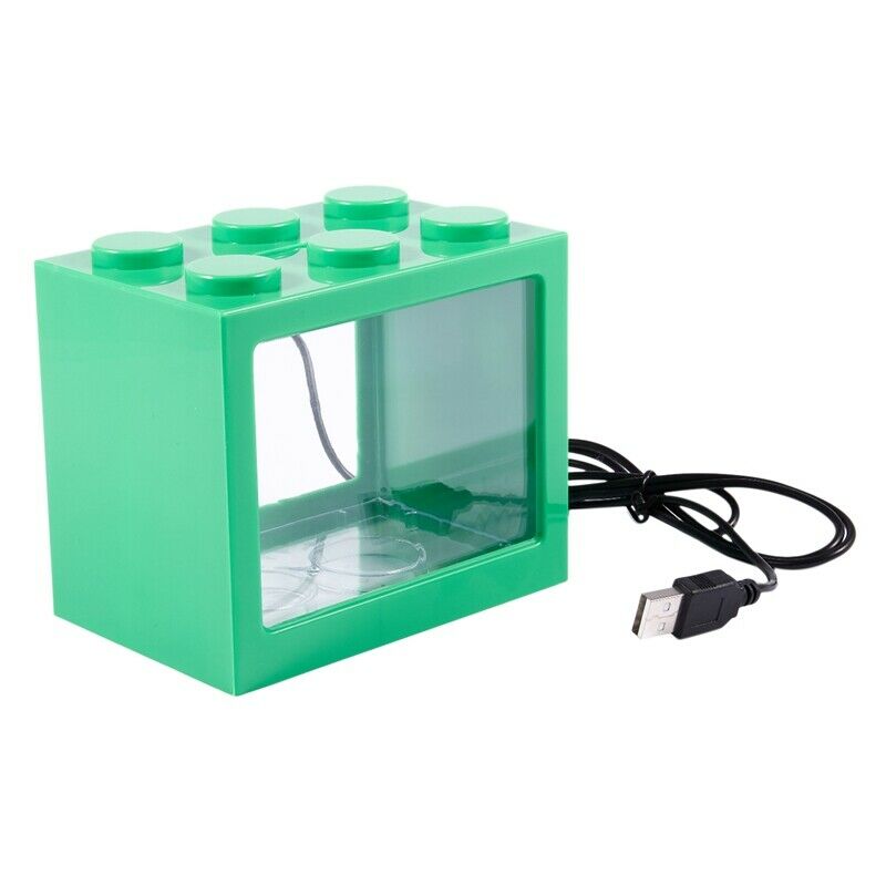 Mini USB LED Lighting Clear Fish Tank Ornament Aquarium Office Desktop DecorF3W4
