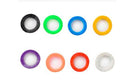Newly 8X Bright Colors Hollow Silicone Key Cap Covers Topper Keyring Key Rings