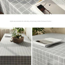 Gingham Table Cloth Cover Table Protector Grey Texture Home Dining 140x180cm