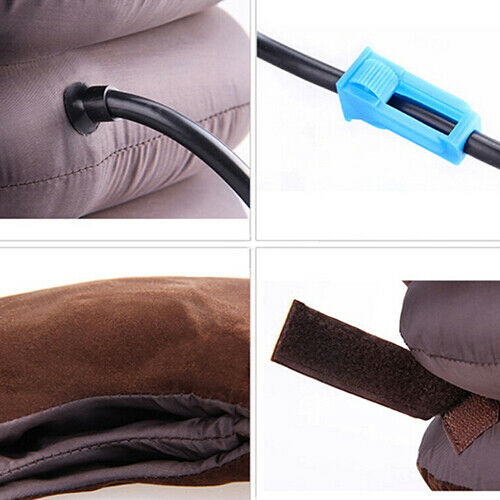 Air Inflatable Pillow Cervical Neck Head Pain Traction Support Brace Device Intr