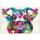 5D DIY Full Drill Diamond Painting Colorful Pig Cross Stitch Embroidery Kit