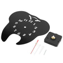Creative Teeth Acrylic Mirror Wall Clock Home Decoration Wall Clock-Black R2A5