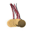 12pcs Piezoelectric Piezos Amplifiers Discs Leads For Cigar Box Guitar Pickup