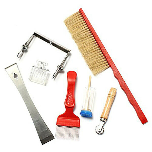 Beekeeping Tool Kit Bee Brush Uncapping Fork Queen Catcher Spur Wire Embedd