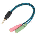 3.5mm 1/8'' 2 Female To 1 Male