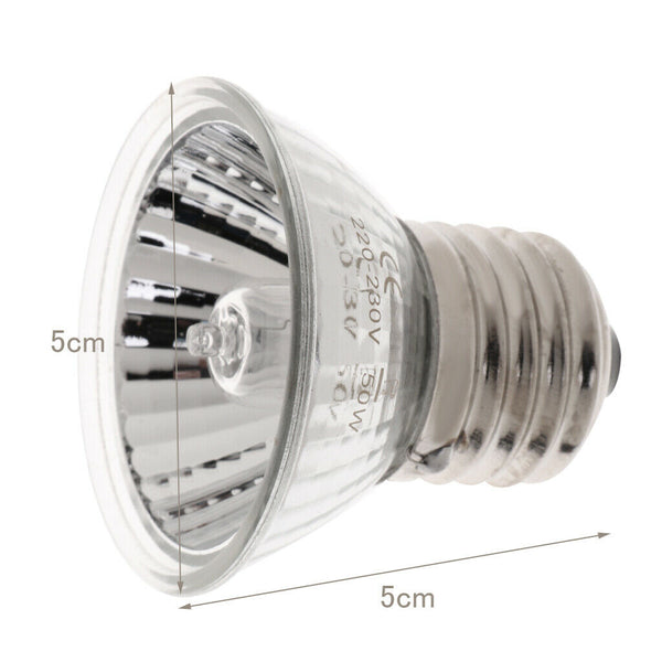 2pc 50W E27 UVA+UVB Light Bulb Reptile Pet Terrarium Brooder Heater Lamp