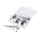 75pcs Fishing Rod Pole Guides Tip Rings Repair Kit Mixed 8 Sizes