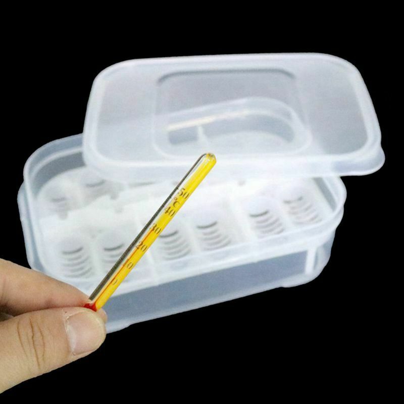 12 Holes Reptile Egg Incubation Tray With Thermometer Incubating Gecko Liza