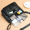 Retro Solid Shoulder Handbags Braided Women PU Multi-pocket Messenger Bag