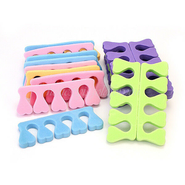 20 Pcs Nail Art Salon Soft Silicone Finger Toe Separator Pedicure Manicure Tools