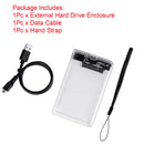 2.5inch Office Clear USB3.0 To SATA Plug And Play External Hard Drive Enclosure