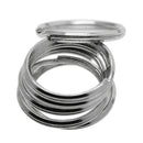 50x Iron Round Split Key Rings Keyring Keychain Loop Jewelry Findings 20mm