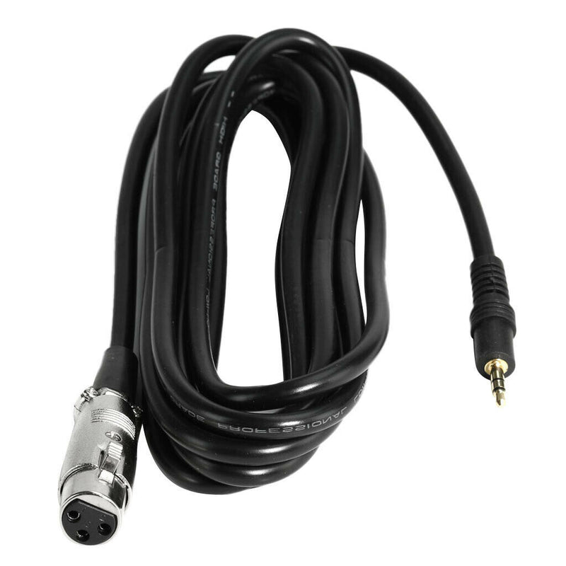 1.6ft Mic Cable Patch Cords - XLR Female to TRS Male 3.5mm Black Microphone